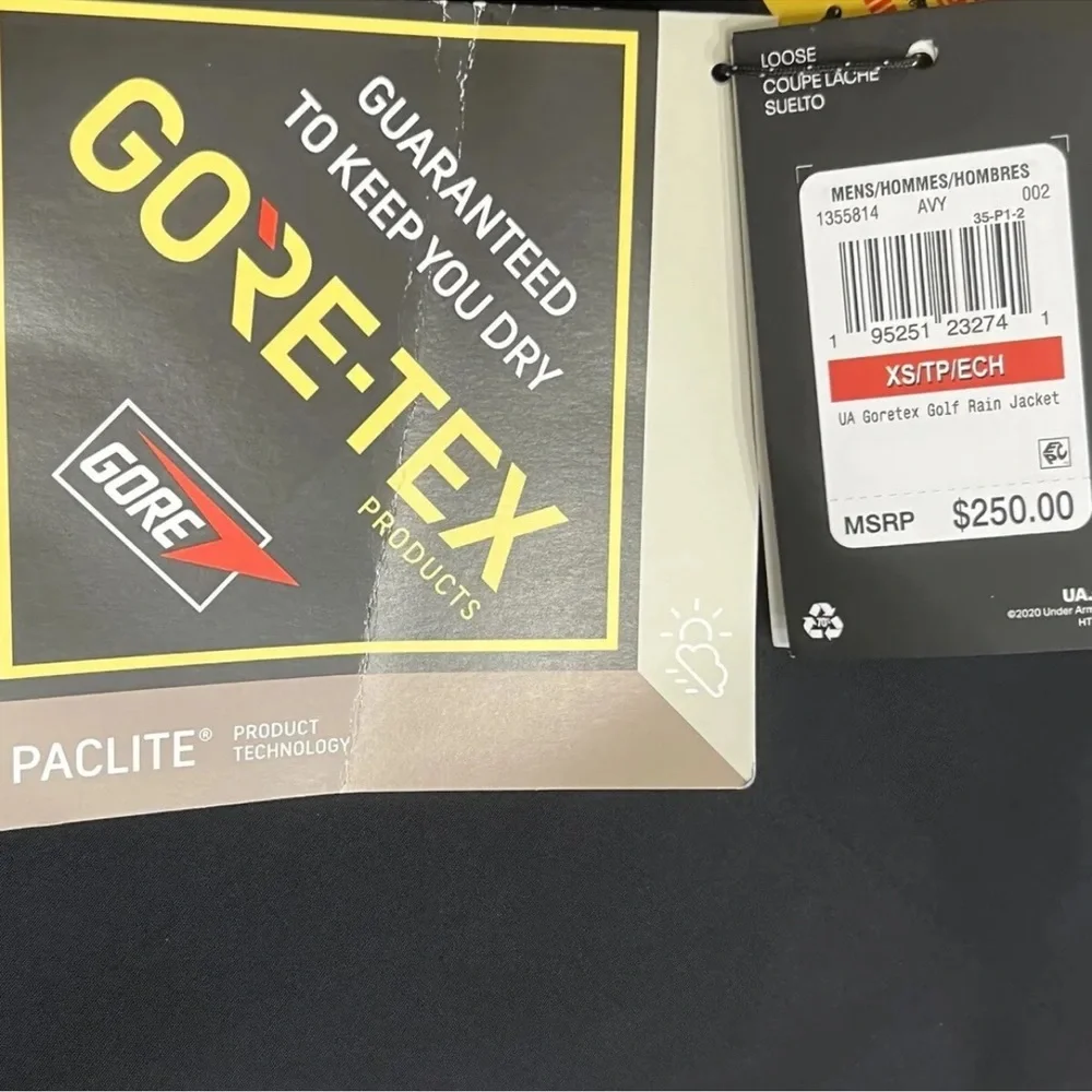 New GORE-TEX Under Armour Storm Golf‎ Rain Jacket
